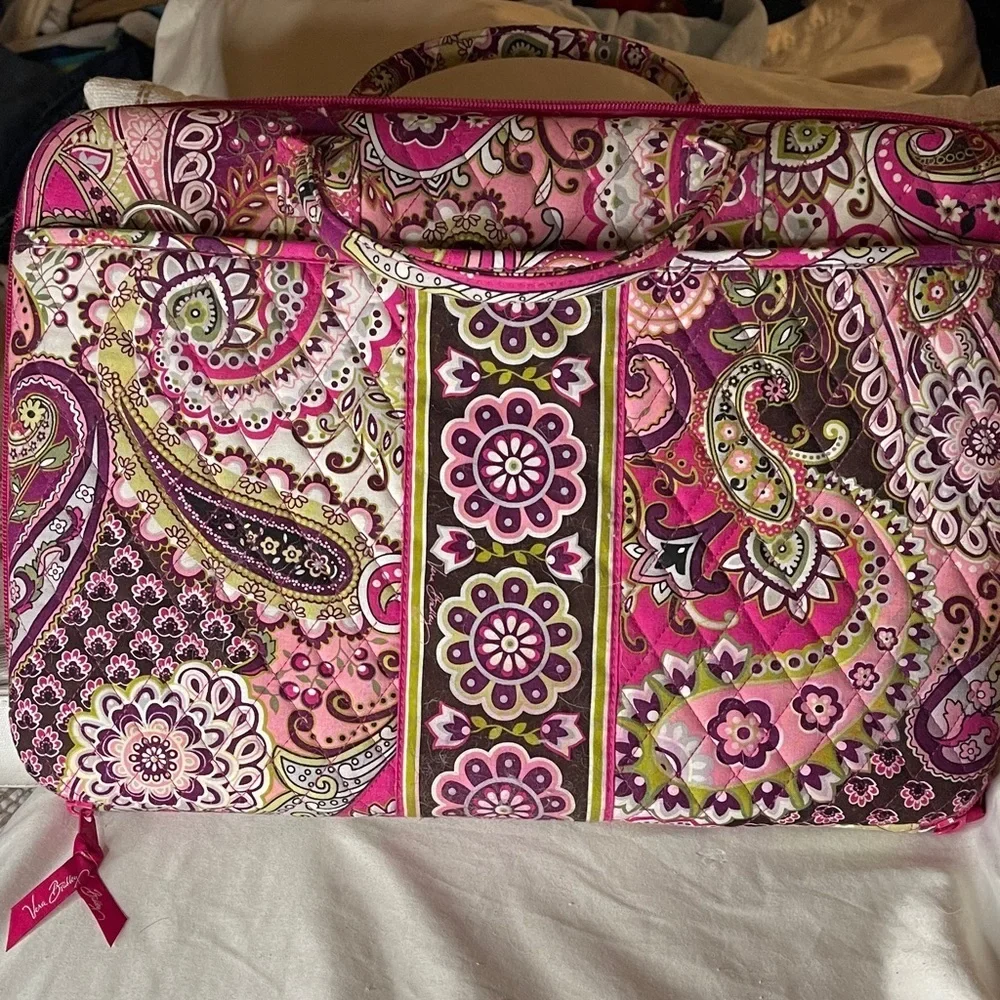 Vera Bradley Laptop Computer Bag Vibrant Paisley NWT Pattern Vera Bradley